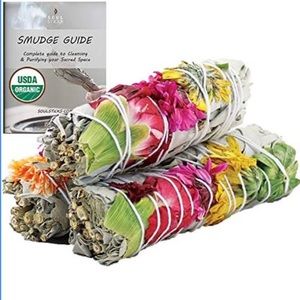 Joy Organic White Sage Smudge Sticks with 3 Pack-4 inch